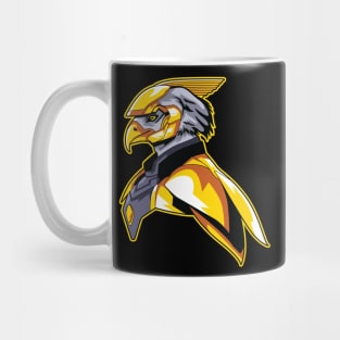 Hawk cyborg illustration Mug